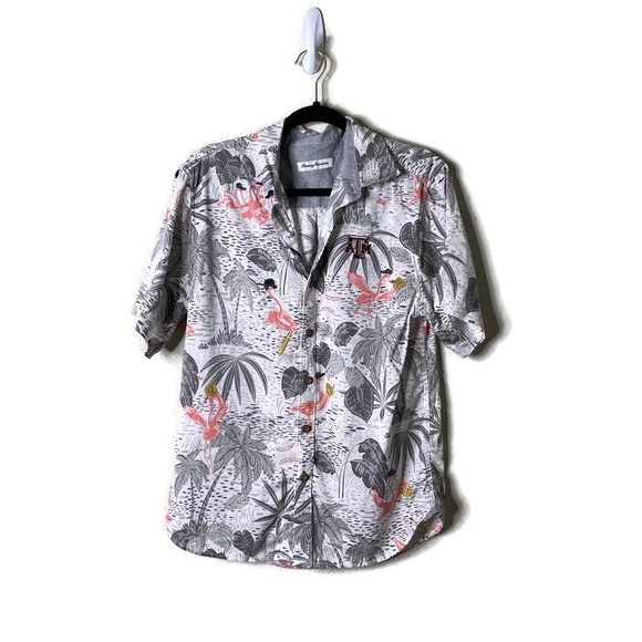 Tommy Bahama Other - Tommy Bahama Men’s Size Small Button Down A&M BASEBALL with Flamingos